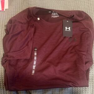 Under Armour Men's Burgundy Long Sleeve Tee